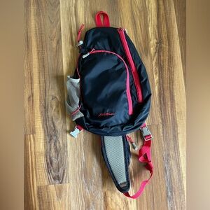 Pink and Navy cross body Backpack